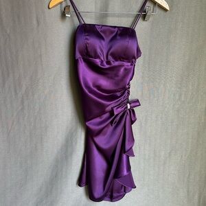 Blondie Nites Rich Purple Satin Gown size 3